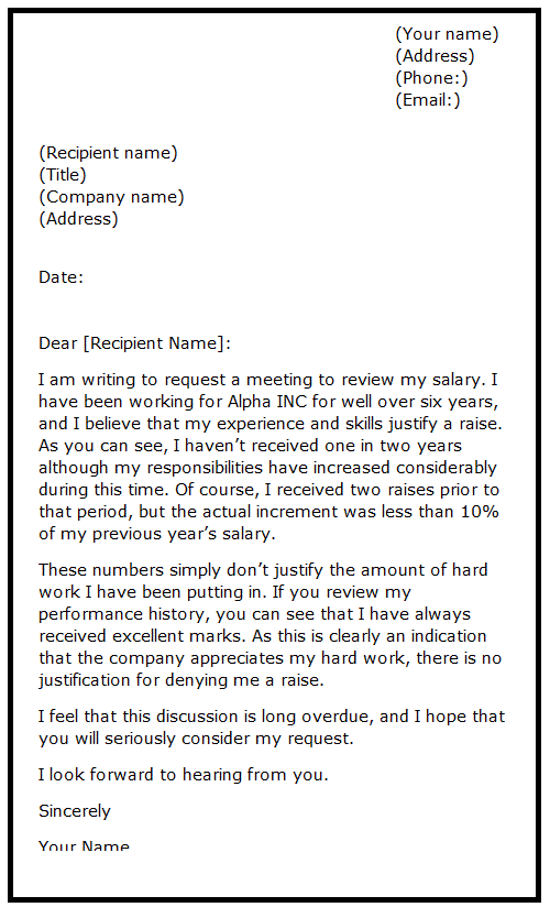 How To Ask For A Raise Email Template