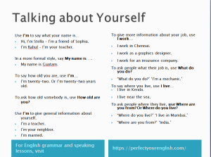 Talking about Yourself | English Speaking Lesson – Perfectyourenglish.com