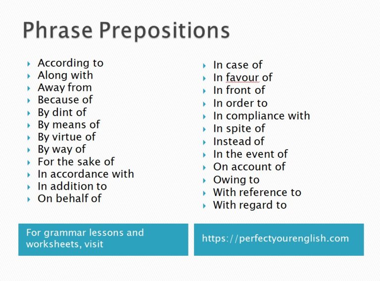 Phrase Prepositions – Perfectyourenglish.com